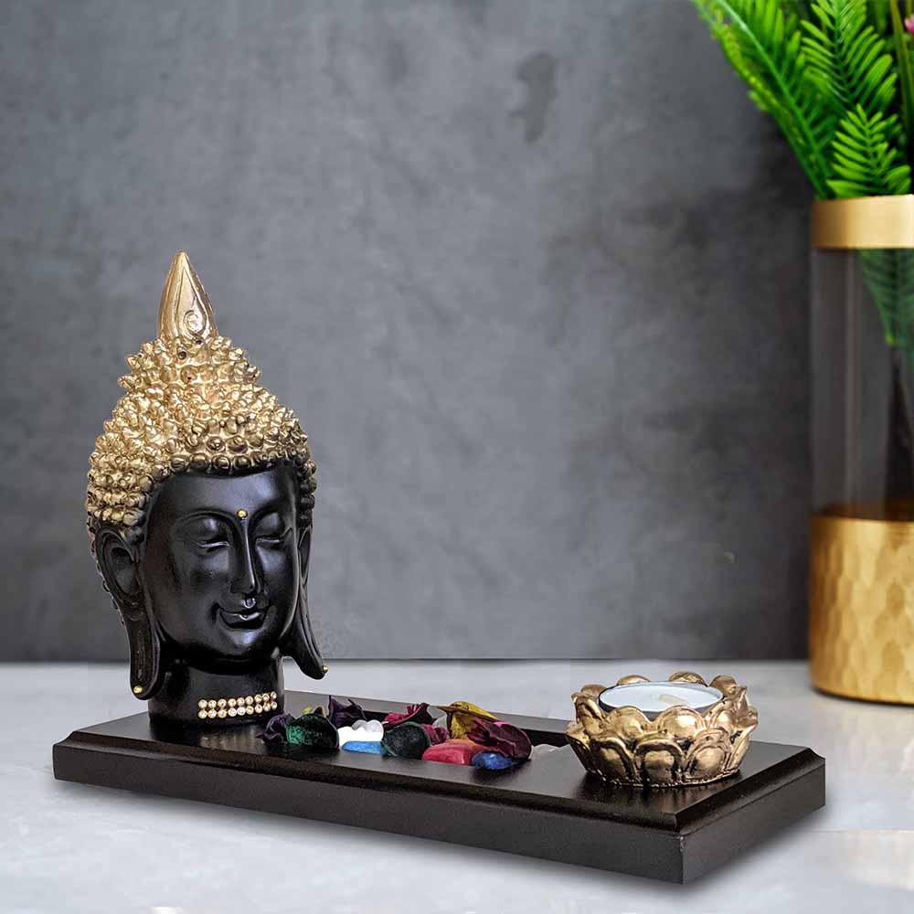 Buddha Face statue on Tray